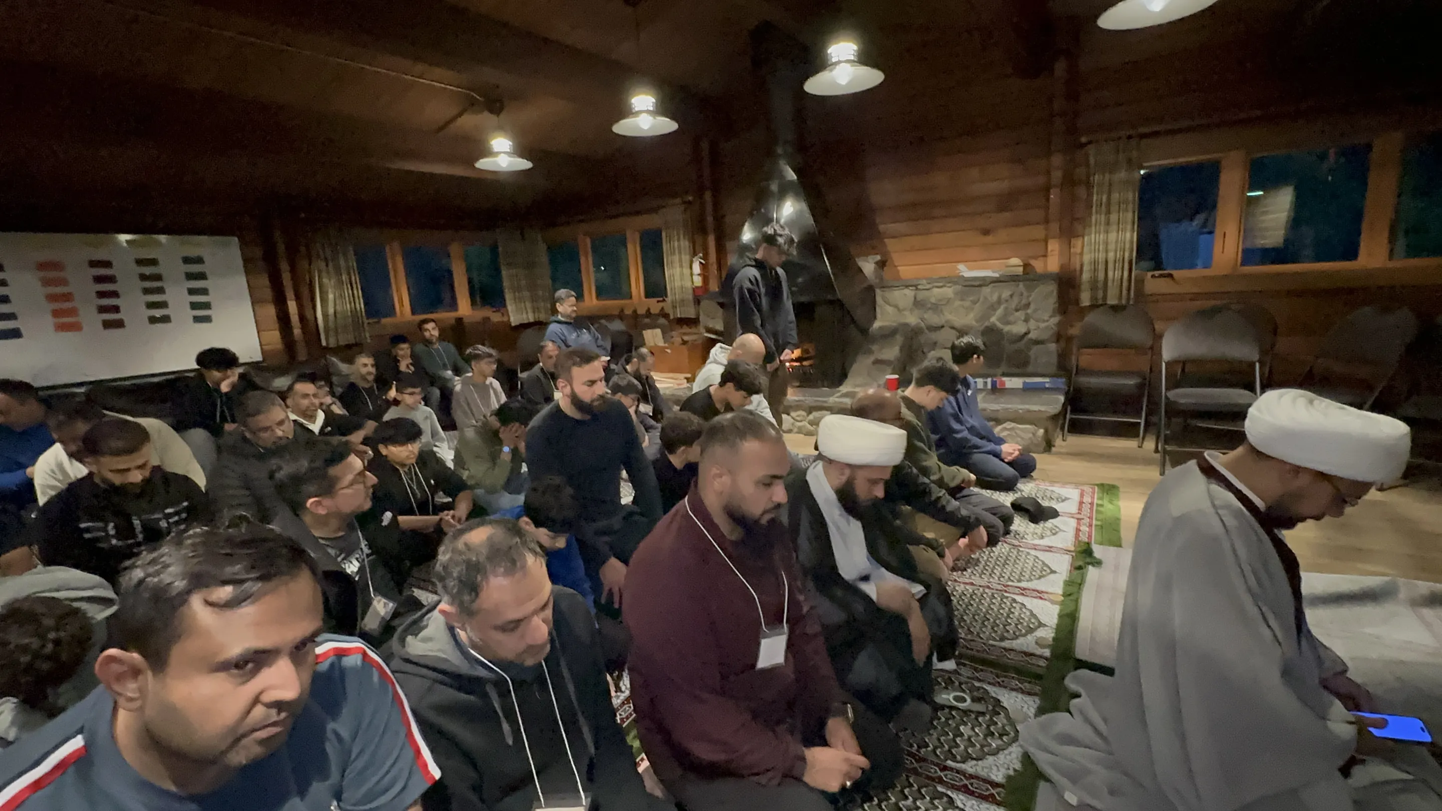 Fathers and sons gathered for learning at the Tasneem Father & Son Retreat